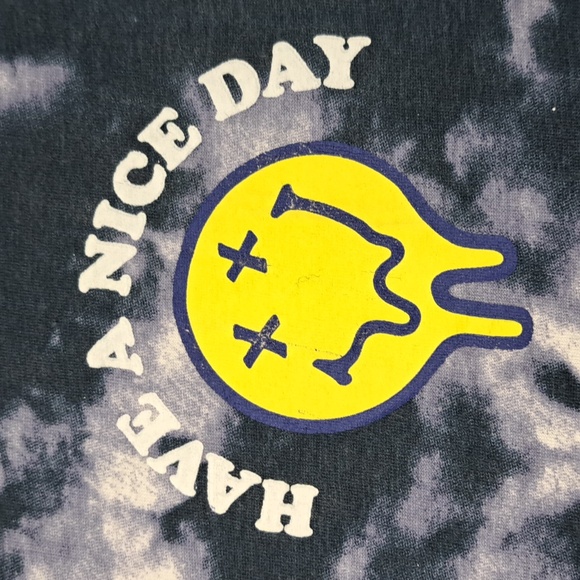 Brooklyn Cloth Tie Dye Have A Nice Day Melting Smily Face Graphic Tee G XL - Picture 2 of 15